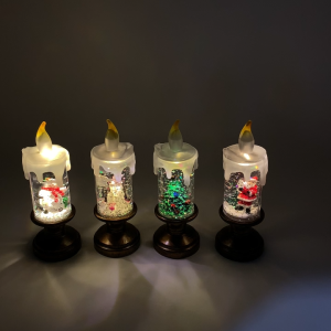 LED Xmas Candle Decorative Lamp Battery Operated Flameless Christmas Decor Lamp LED Christmas Candle