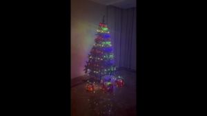 1PC 2M400LED USB Christmas Tree String Lights8 lighting modesleather line wreath decoration light holiday atmosphere lighting