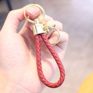 Handwoven Leather Keychain Ring for Men And Women Car Keychain Couple Pendants Accessories Gifts Creative Gift Ideas