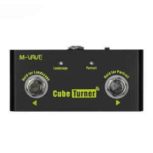 M-VAVE | M-VAVE Wireless Page Turner Pedal Cube Turner Rechargeable Music Sheet Turner Supports Looper Connection Compatible Guitar Part