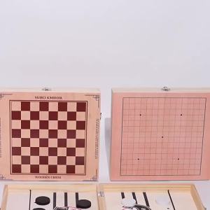 💗🙋♀️💗三合一折叠木质弹弹棋抖音跨境爆款亲子互动国际象棋桌面冰球游戏