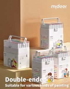 (36PCS Dual Tip Washable Marker) Mideer Marker - Children Kid School Drawing Colouring Tools Marker Supplies