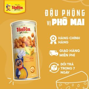 Combo 3 Lon Đậu phộng vị Phô Mai Tân Tân - 200g/lon Snack Ăn Vặt