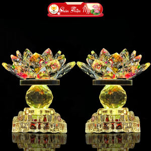 Đèn Hoa Sen Pha Lê CHÂN THIỆN MỸ Đèn Trang Trí Bàn Thờ HSPL-02