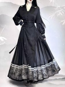 Zhaohua Fu Hanfu Nữ Áo Sơ Mi Mới Phong Cách Trung Hoa Thêu Áo Vest Mặt Ngựa Váy Mặt Ngựa Bộ Đồ Hanfu Truyền Thống Trung Quốc