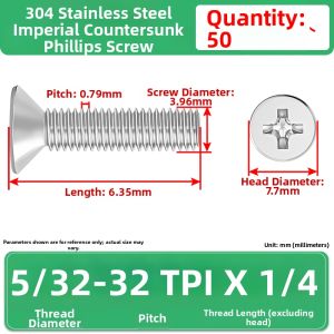 JINJUNTAI | 304 Stainless Steel Flat Head Cross Recessed Screws