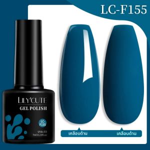 LILYCUTE 7ml Glitter เจลเล็บฤดูใบไม้ร่วงฤดูหนาวประกายเลเซอร์กึ่งถาวร Soak Off UV GEL เล็บเคลือบเงา