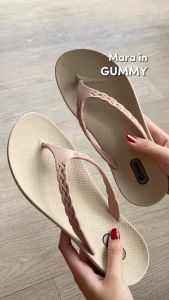 Sandal Jepit Wanita Camou Mara Oatmeal Polos Camao Camau Comou Samdl Capit Cewek Comau - Biscotti