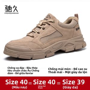 CHIJIU | Giày Bảo Hộ Nam Mùa Đông Giữ Ấm Nhẹ Chống Ép Chống Đâm Xuyên Cách Nhiệt