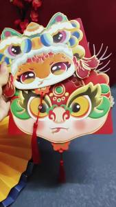 6 Card 2025 Folding Red Envelopes Chinese Red Packet New Year Angpao Pull Out Red Pocket 蛇年红包 2025折疊紅包