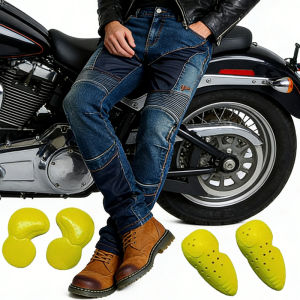 Men Summer Motorcycle Riding Pants Blue Kevlar Jeans Abrasion Resistant Windproof Dirt Bike Riding Protective Gear 032