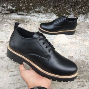 LEGIONE - sepatu kulit boots pria terbaru tali sleting sole karet tebal kuat dan anti licin