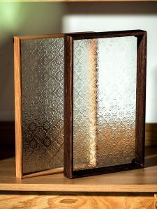 Elegant Glass Flower Tray Jewelry Storage Plate Bathroom Shelf Aromatherapy Tray Display Plate High-End Home Use