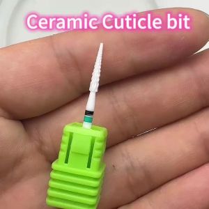 1Pcs Long Ceramic Nail Drill Bit – Cuticle Remover Step Design Gel Removal & Dead Skin Cleaning 3/32” Shank
