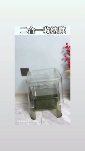 Storage Stool Childrens Toy Storage Box Transparent chair with Storage Box