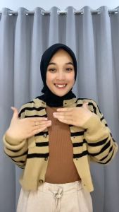 Blaster Cardigan Rajut Wanita Oversize Lengan Panjang Terbaru Korean Style
