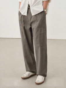 714street | American Distressed Wash Straight Leg Casual Pants