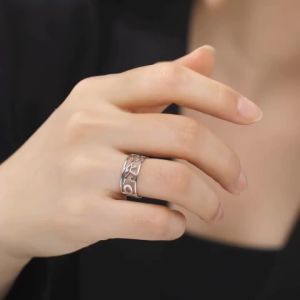 Lemegeton Ancient Eye Of Horus Egyptian Symbol Ankh Cross Ring Protection Amulet Stainless Steel Gothic Aesthetic Couple Rings