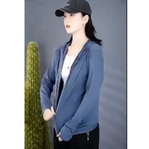 Jaket Olahraga Mesh AIRism - Anti UV UPF 50+ SunProtect Hoodie Uniseks - Runing Joging Senam Outdoor