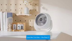 Quạt Tích Điện Để Bàn QB-F3 - 3 Tốc Độ Gió - Siêu Mát Siêu Tiện Lợi - Pin 3600mAh - Bảo Hành 1 Năm - CÓ VIDEO