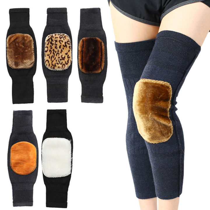 1Pair Men Women Thick Wool Leg Warmers Winter Rheumatic Arthritis Knee  Braces Leggings Leg Sleeves Ski Cycling Running Knee Wraps Lazada PH