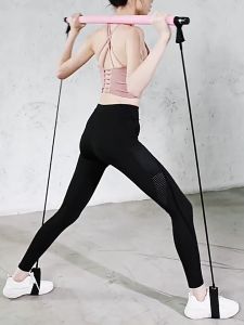 Yoga Pilates Bar Kit Portable Gym Exercise Resistance Band Elastic Home Pilates Bar Stick Fitness / Muscle Toning Bar Home Fitness Gym