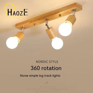 Led Ceiling Lights Solid Wood E27 Track Lamp Bathroom Mirror Front Lights Restaurant Ceiling Lighting Corridor Wall Lamp