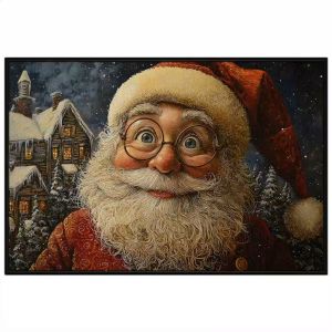 Tranh chân dung ông già noel. Tranh treo tường dán tường sơn dầu canvas trang trí. CGI-1844