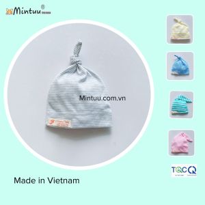 Set 3 Nón sơ sinh cây thông sọc màu thương hiệu MINTUU - Thời trang và đồ dùng cho trẻ em - Hana’s kids