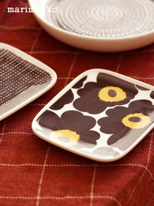[Spot] Finland Marimekko Tableware Mary Meige Northern Europe Ceramic Bowl Dinner Plate Unikko Cup Soup Bowl