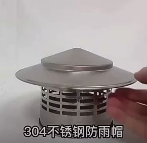 Vent Cap Penutup Corong Ventilasi Udara 304 Stainless Penutup Lubang Udara Rainproof Exhaust Blower Air Vent Cap