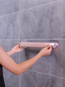 Giá treo khăn mặt giày dép nhà tắm thanh treo khăn mặt dán tường chắc chắn nhiều màu giá dể đồ đa năng