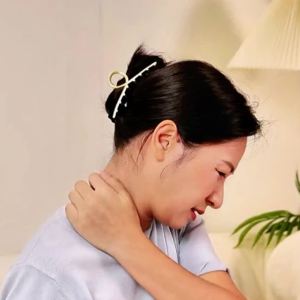 AIODIY neck corrector massager C-shaped traction pillow hump waist back shoulder relief