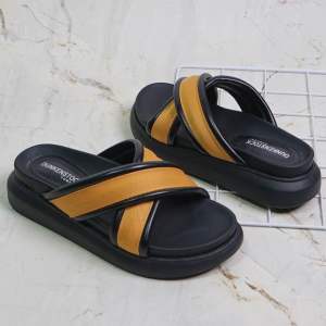 BELLEZA Dunkenstock ZOEY Sandal Wanita Silang Tinggi 5cm Selop Tidak Licin Sendal Beleza Wedges Slop Birken Rumah Bellezza Kekinian Premium Terbaru Shoes Mall Official Store