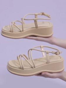 Atikota  Women Thick sole Sandal Online Popular comfortable Summer fashion  New Design Sense Flat Casual Roman Beach Sandals