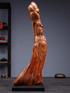 Home Decoration Carved Root Sculpture Wooden Craft Taihang Chenhua Jujube Tree Home Decor Real Wood Carving Buddha Figures
