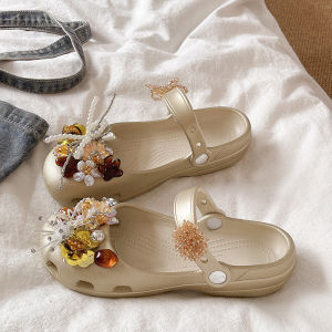 Soft Anti-slip Flower Pearl Decorated Sandals