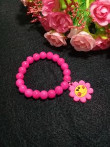 [ COD ] Gelang anak perempuan dengan bandul karakter/gelang mutiara kaca doff bening / gelang tangan / gelang mute / gelang manik / Asesoris anak