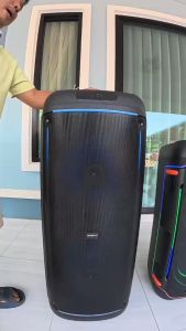 SOUNDMILAN ลำโพงบลูทูธ ขนาดยักษ์ สูง 1เมตร จากพื้น พกพา 15 นิ้ว x2ดอก แสงสีวิบวับ เปลี่ยนโหมดไฟได้ 1600 W PMPO รุ่น ML-232 สีดำ