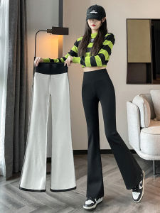 New Arrival Micro Shark Pants Womens Casual Fall and Winter Fleece-lined High Waist Velvet Padded Fleece-lined Abdominal-Shaping Slimming Flared Casual Pants Leggings