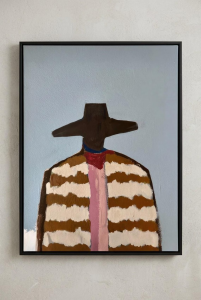 Abstract Cowboy Print Western Folk WALL Art Earth Tone Minimalist Poster