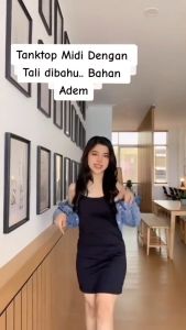 Tanktop Midi Wanita Dewasa dan Remaja Tali Kecil - Tanktop Panjang Pakaian Dalam Wanita