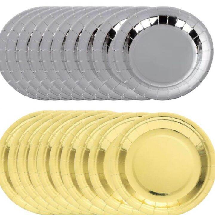 Gold and best sale silver paper plates