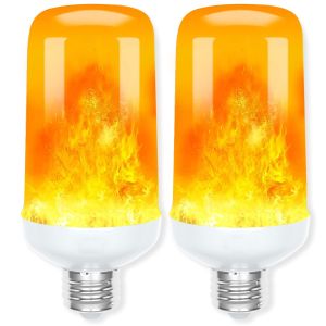 LED Flame Bulbs E27 E26 E14 B22 85-265V 220V 110V LED Flame Effect Fire Light Bulb 12W Flickering Emulation Decor LED Lamp