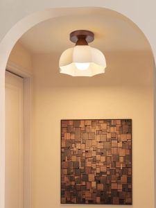 DGY | Walnut Wood Petal Ceiling Light