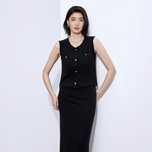 Áo Blouse Tối Giản Không Tay Elegante