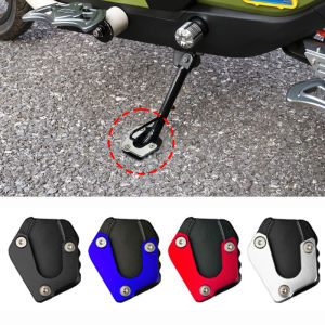 SEAMETAL Motorcycle Anti Slip Foot Support Pad Aluminum Kickstand Extension Plate Universal Foot Side Stand Enlarge Pad