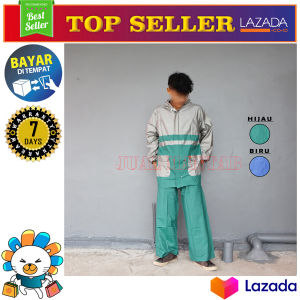 Jas Hujan Setelan Neo Kombinasi Raincoat Jaket Celana Mantel Hujan Indoplast Hight Quality