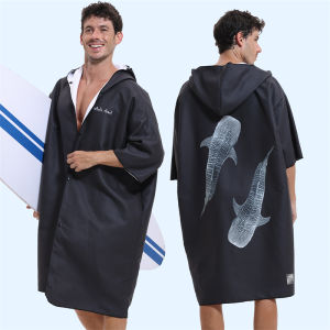 Quick-drying Zippered Hooded Changing Robe