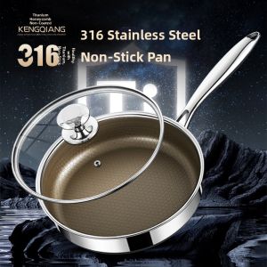 RONGCHUAN | No Stick Titanium Honeycomb Frying Pan